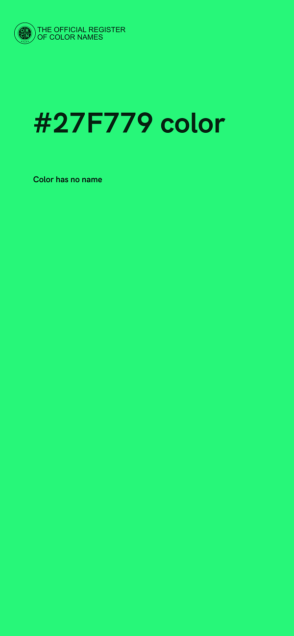 #27F779 color image