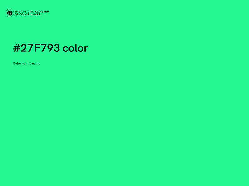 #27F793 color image