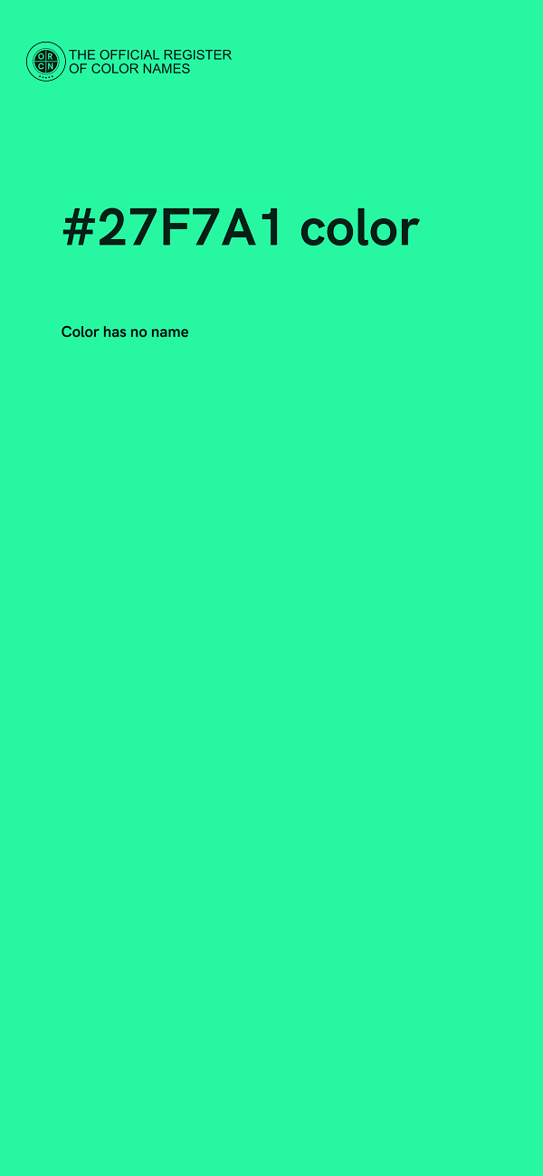 #27F7A1 color image