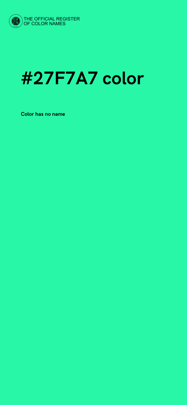 #27F7A7 color image