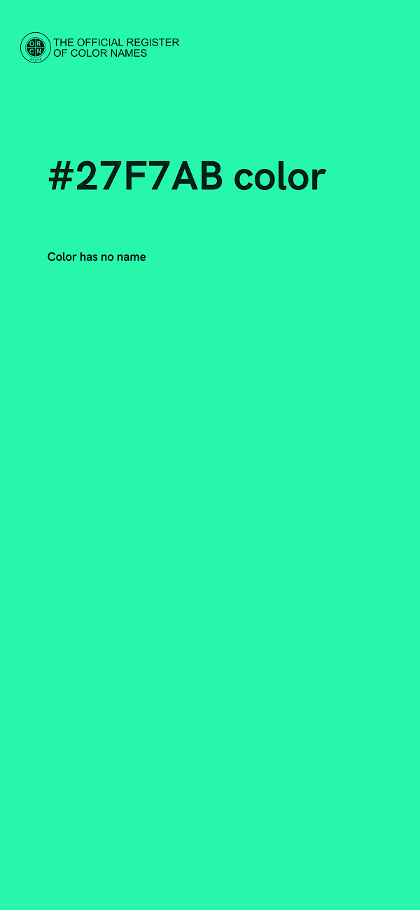 #27F7AB color image