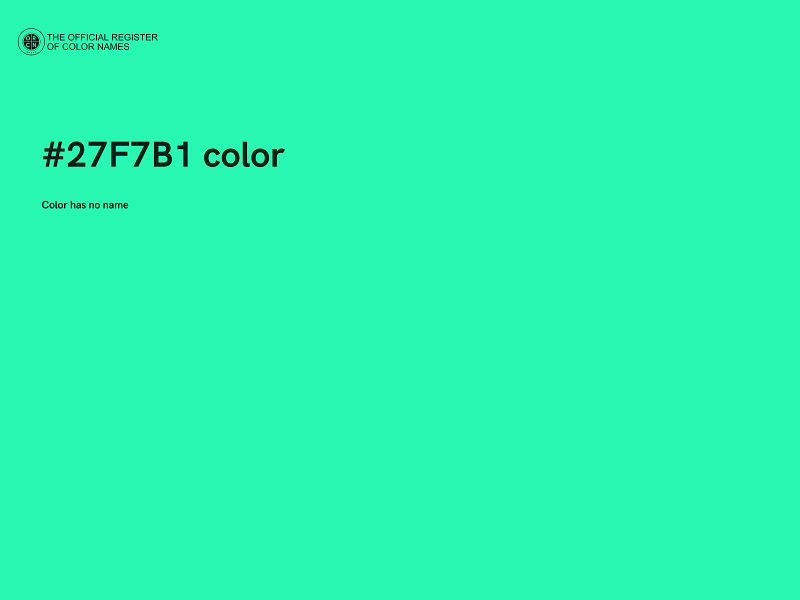 #27F7B1 color image