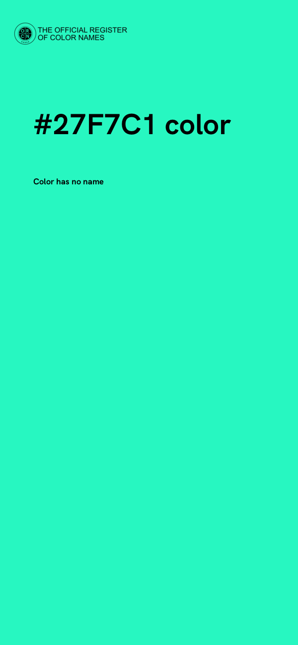#27F7C1 color image