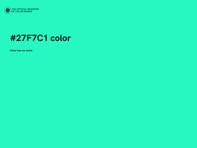 #27F7C1 color image