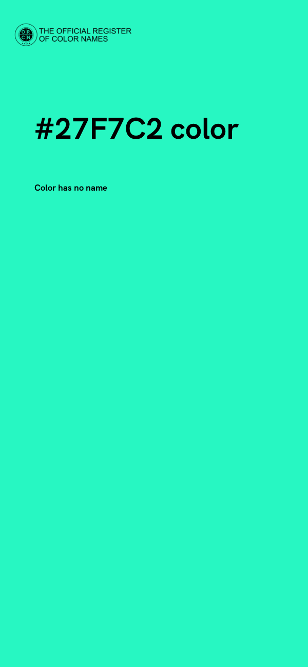 #27F7C2 color image