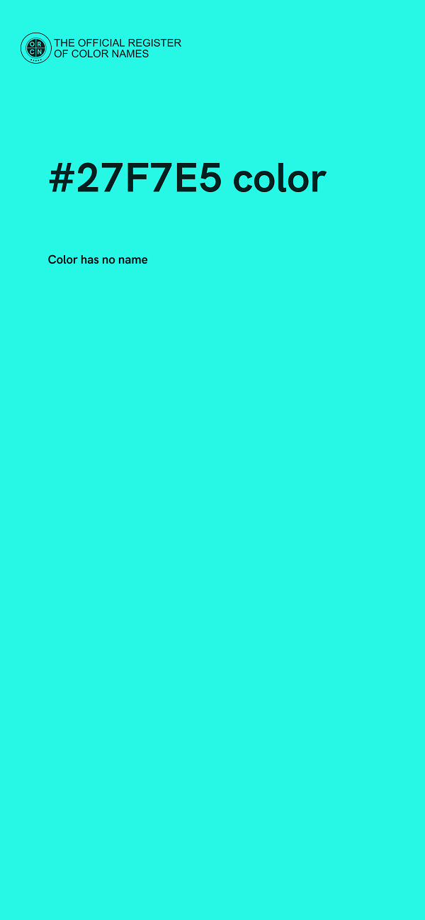 #27F7E5 color image