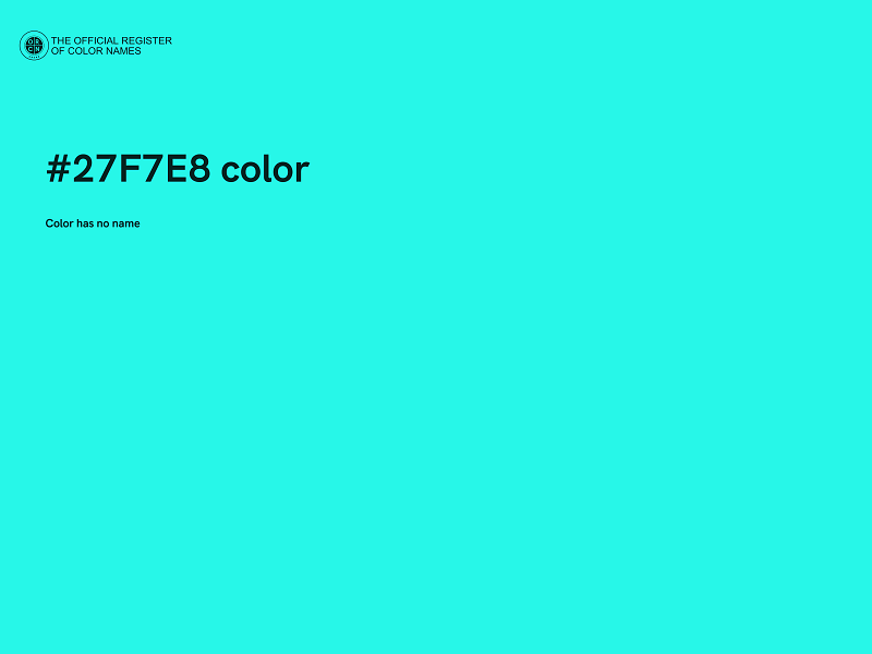 #27F7E8 color image