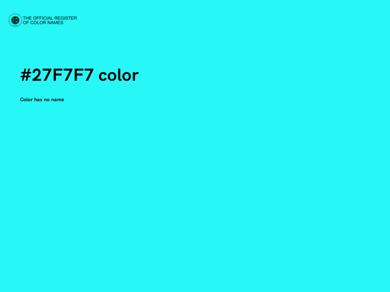 #27F7F7 color image