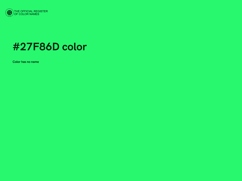 #27F86D color image