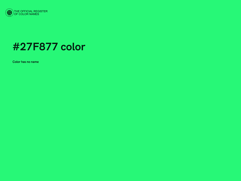 #27F877 color image