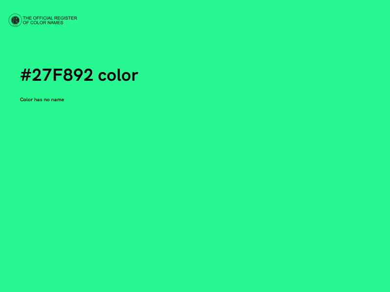 #27F892 color image
