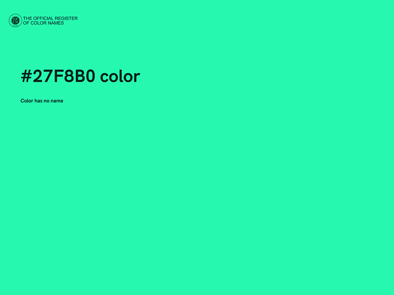 #27F8B0 color image