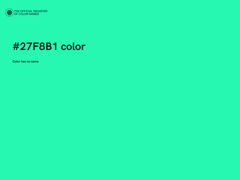 #27F8B1 color image