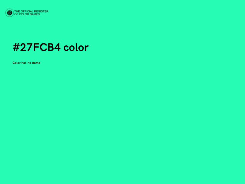#27FCB4 color image