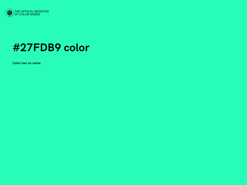 #27FDB9 color image