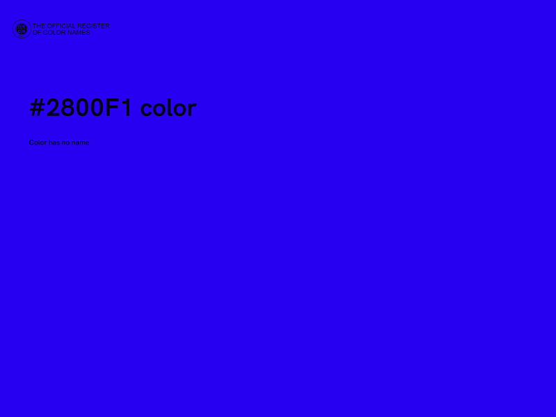 #2800F1 color image