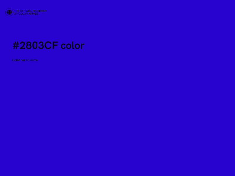 #2803CF color image