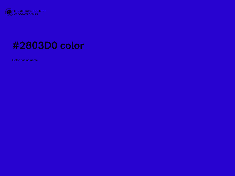 #2803D0 color image