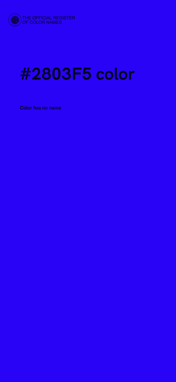 #2803F5 color image