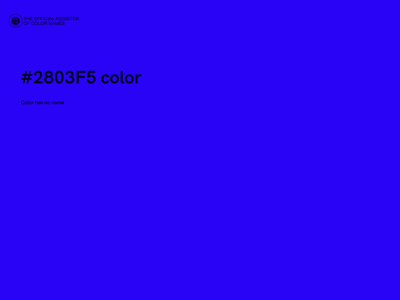 #2803F5 color image