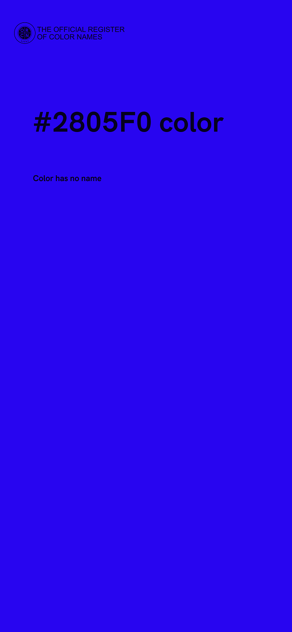 #2805F0 color image