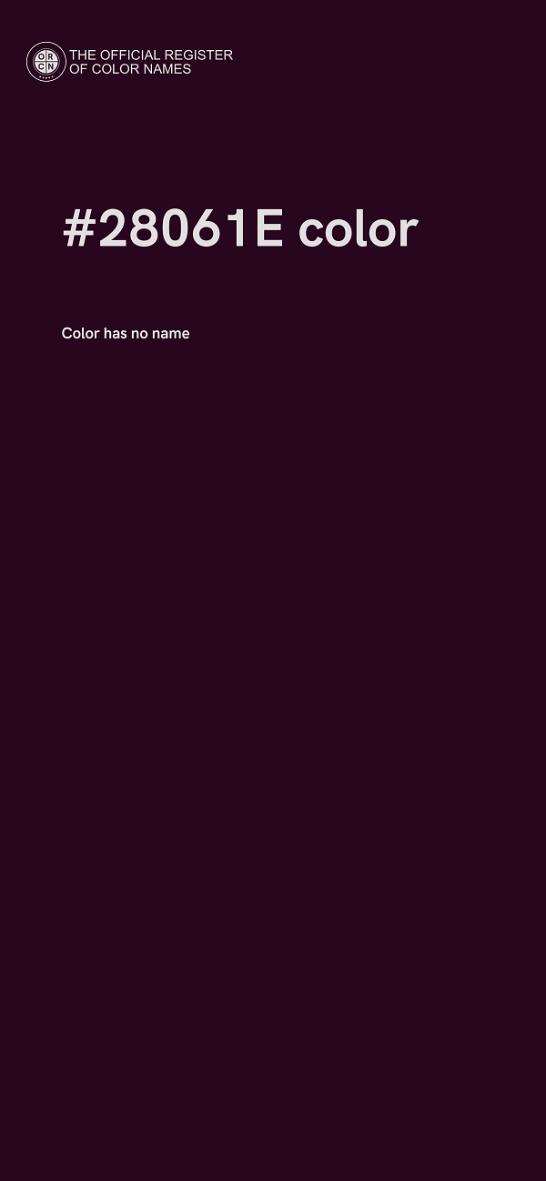 #28061E color image