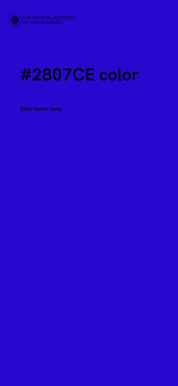 #2807CE color image