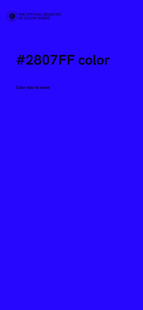 #2807FF color image