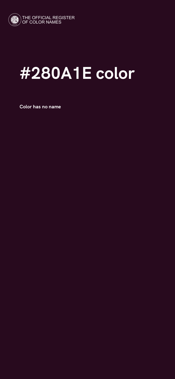 #280A1E color image