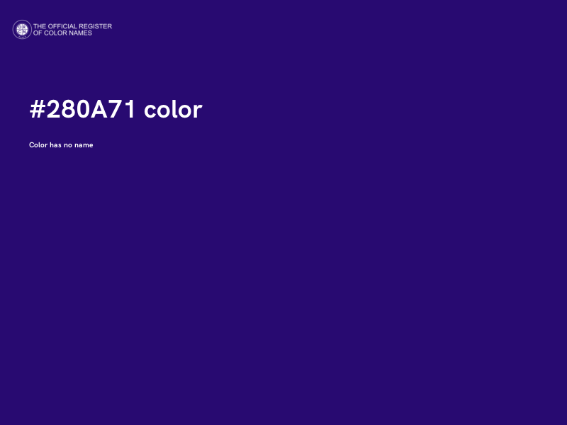#280A71 color image