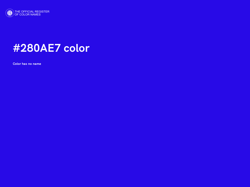#280AE7 color image