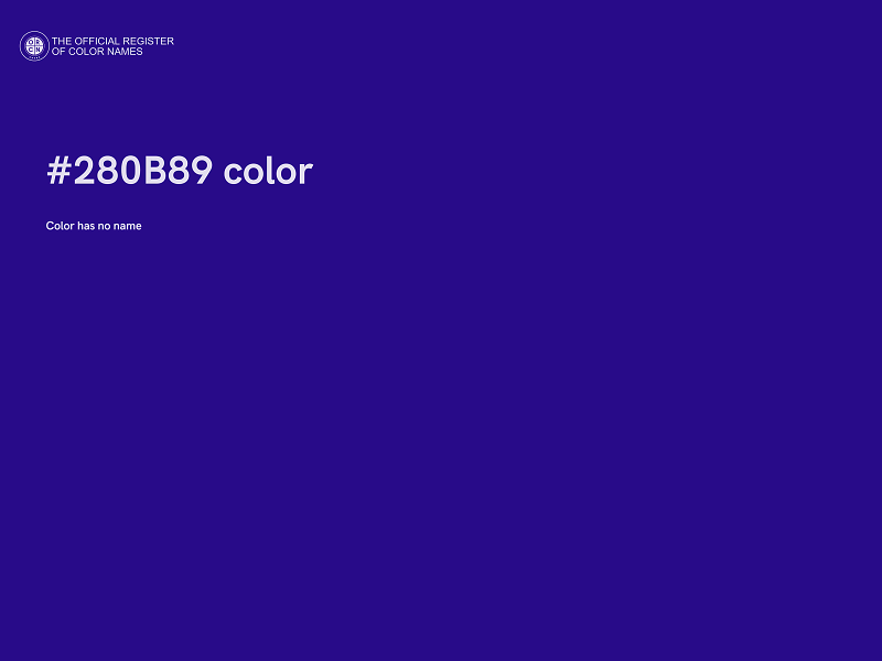 #280B89 color image