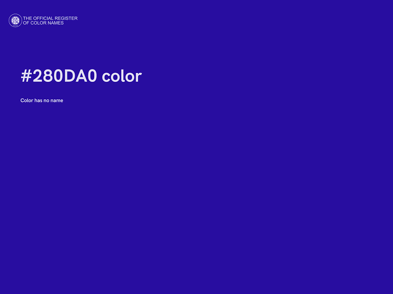 #280DA0 color image