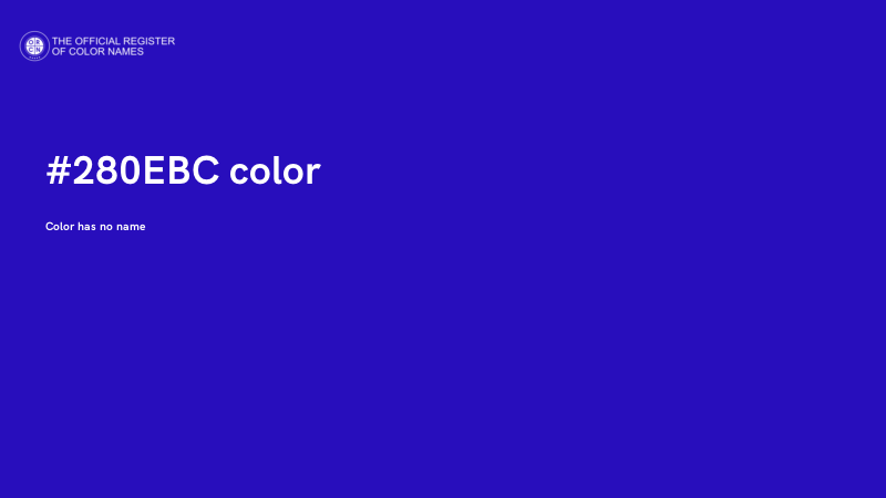 #280EBC color image