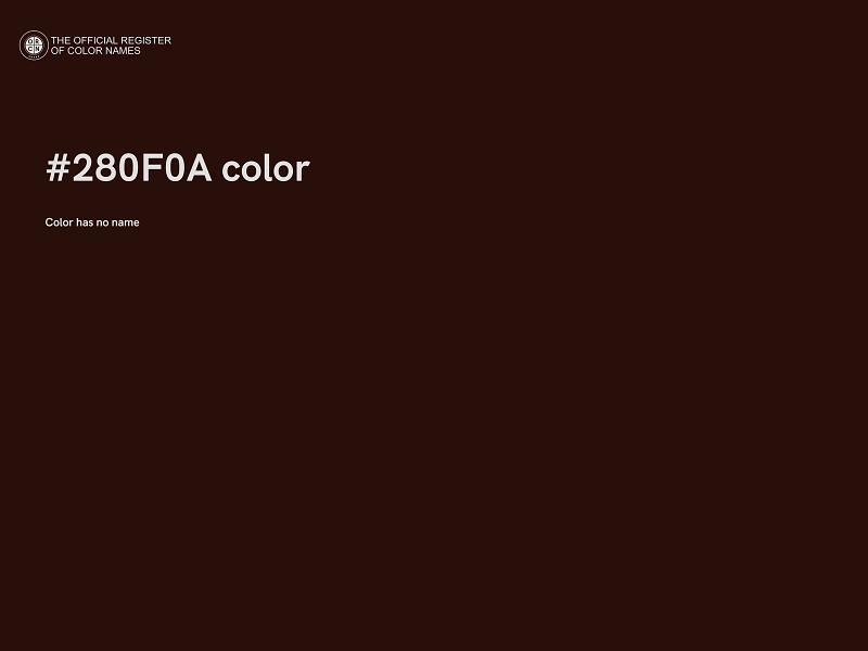 #280F0A color image