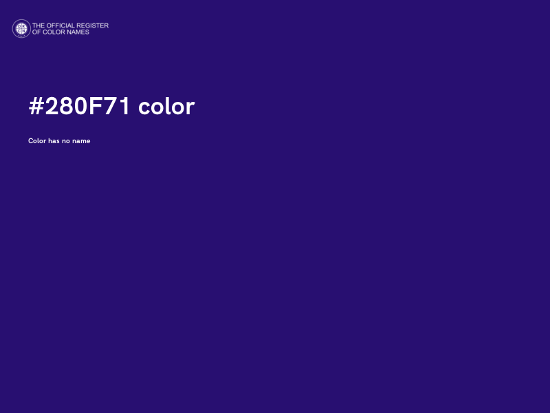 #280F71 color image