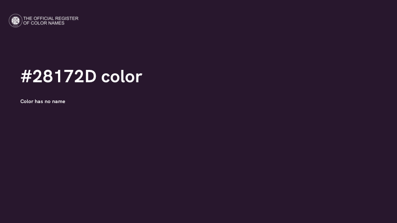 #28172D color image
