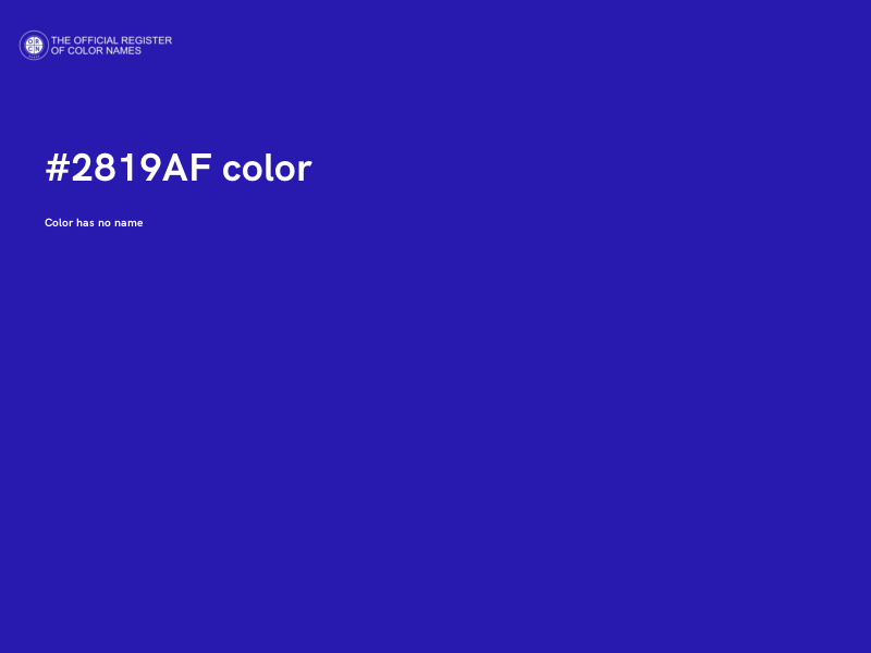 #2819AF color image