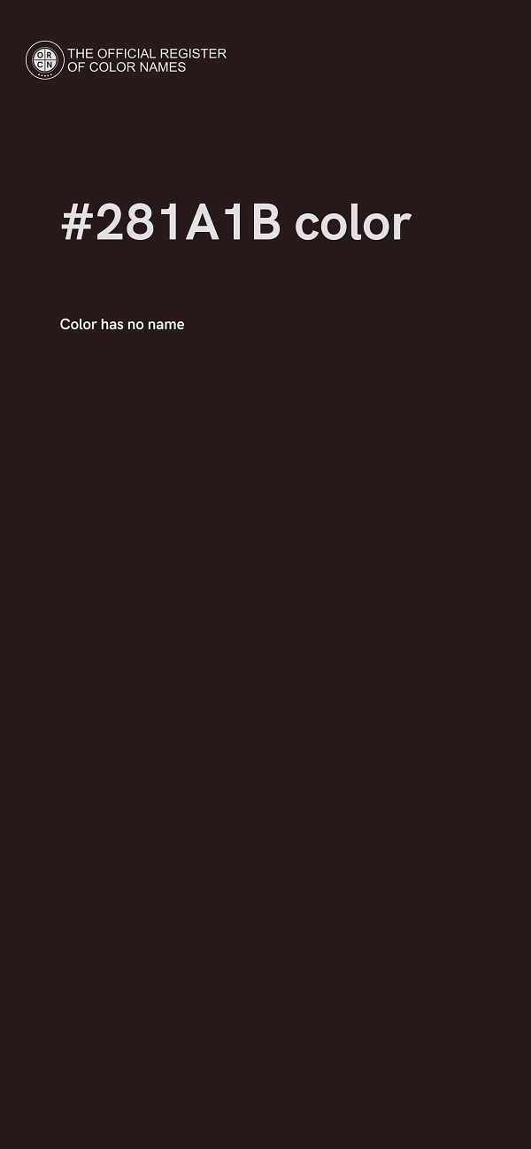 #281A1B color image