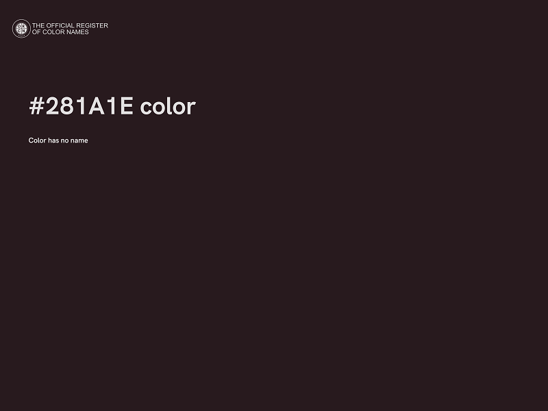 #281A1E color image