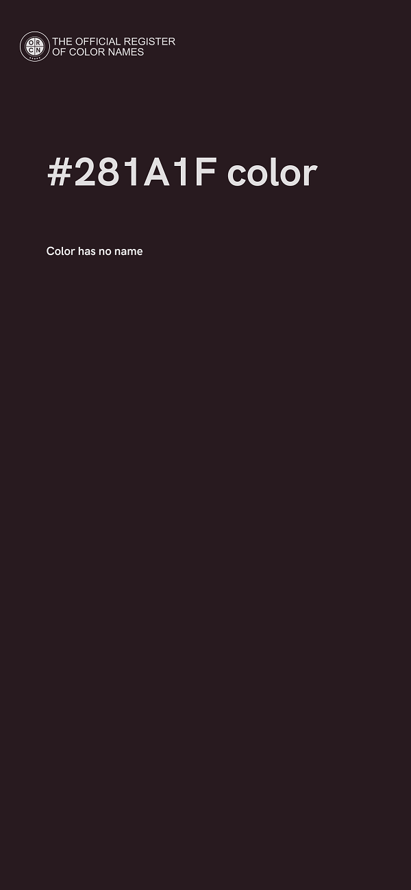 #281A1F color image