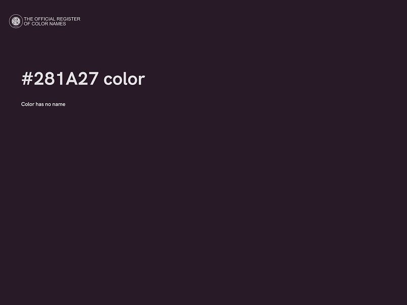 #281A27 color image