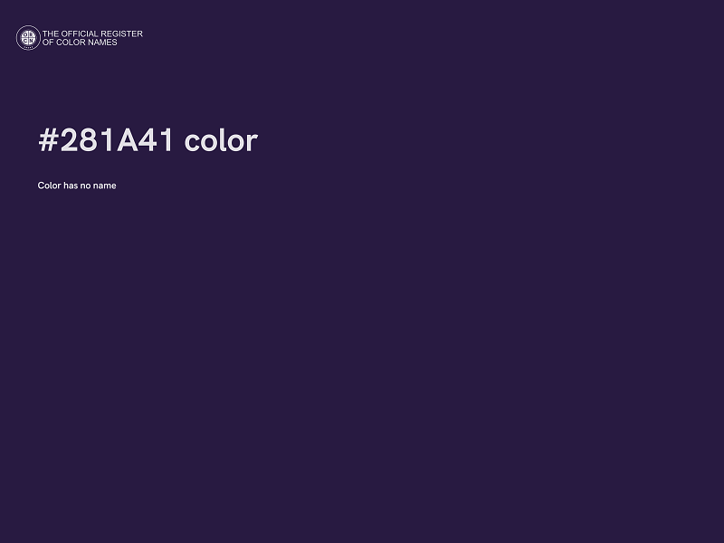 #281A41 color image