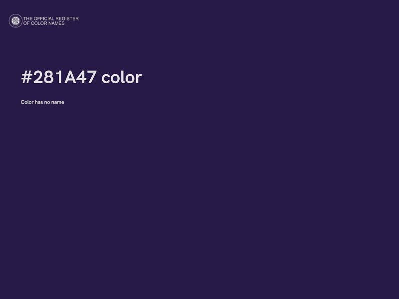 #281A47 color image