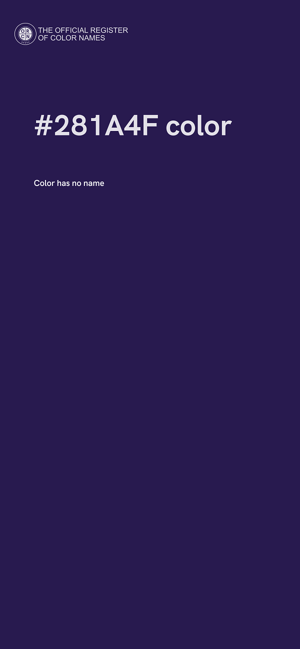 #281A4F color image