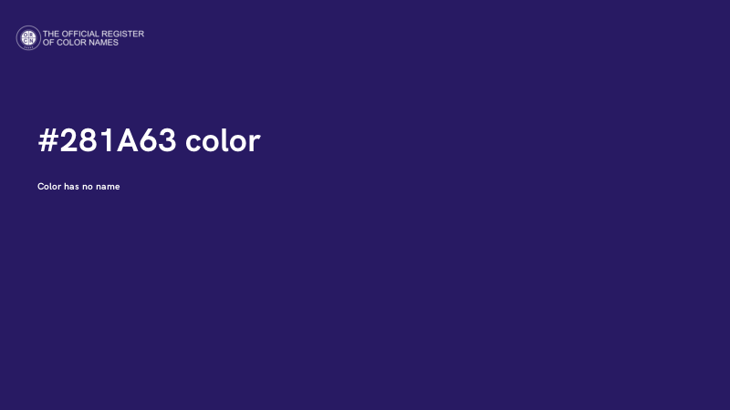 #281A63 color image