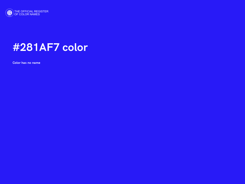 #281AF7 color image