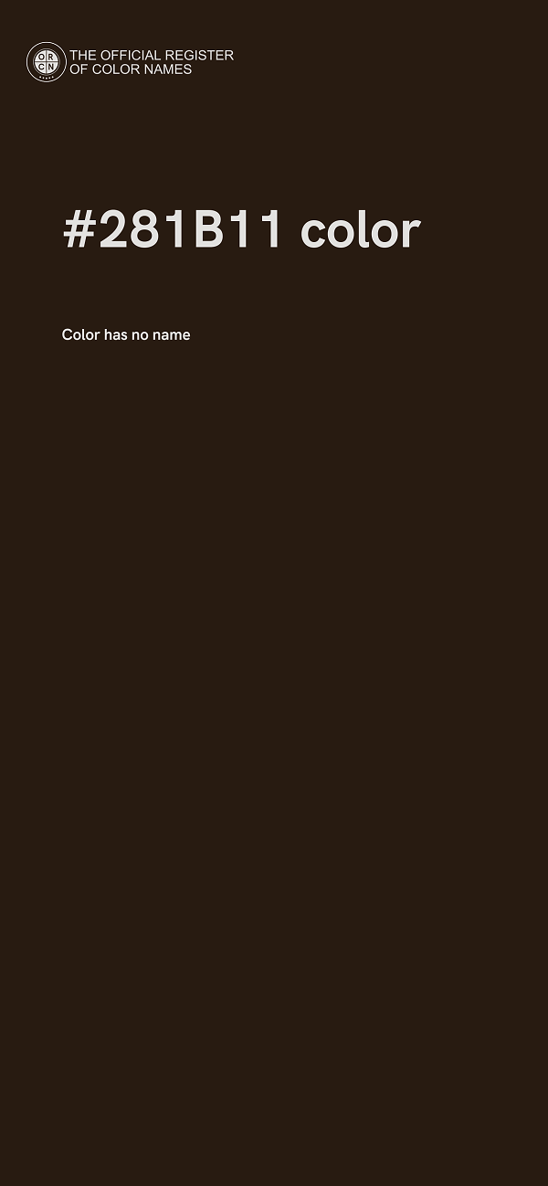 #281B11 color image
