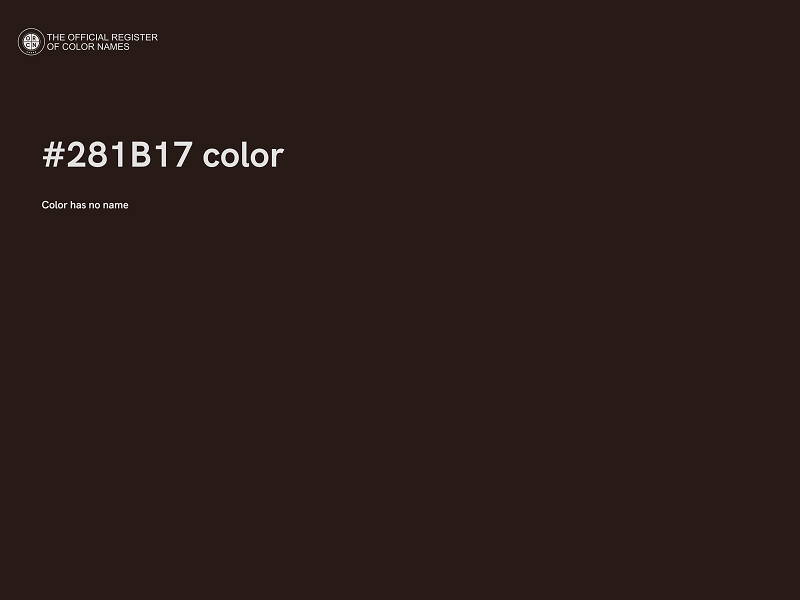 #281B17 color image