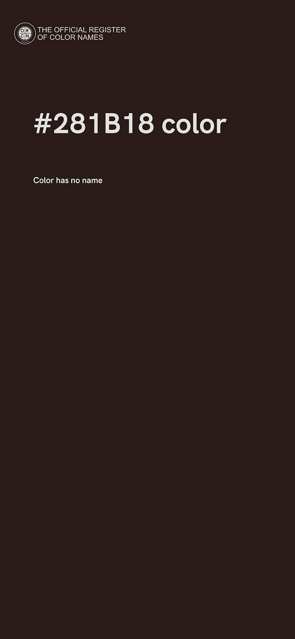 #281B18 color image